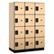 Salsbury Industries 4 Tier Designer Locker, 54"Wx76"Hx21"D, 12 Door, Maple 18-24361MAP - alternate 1